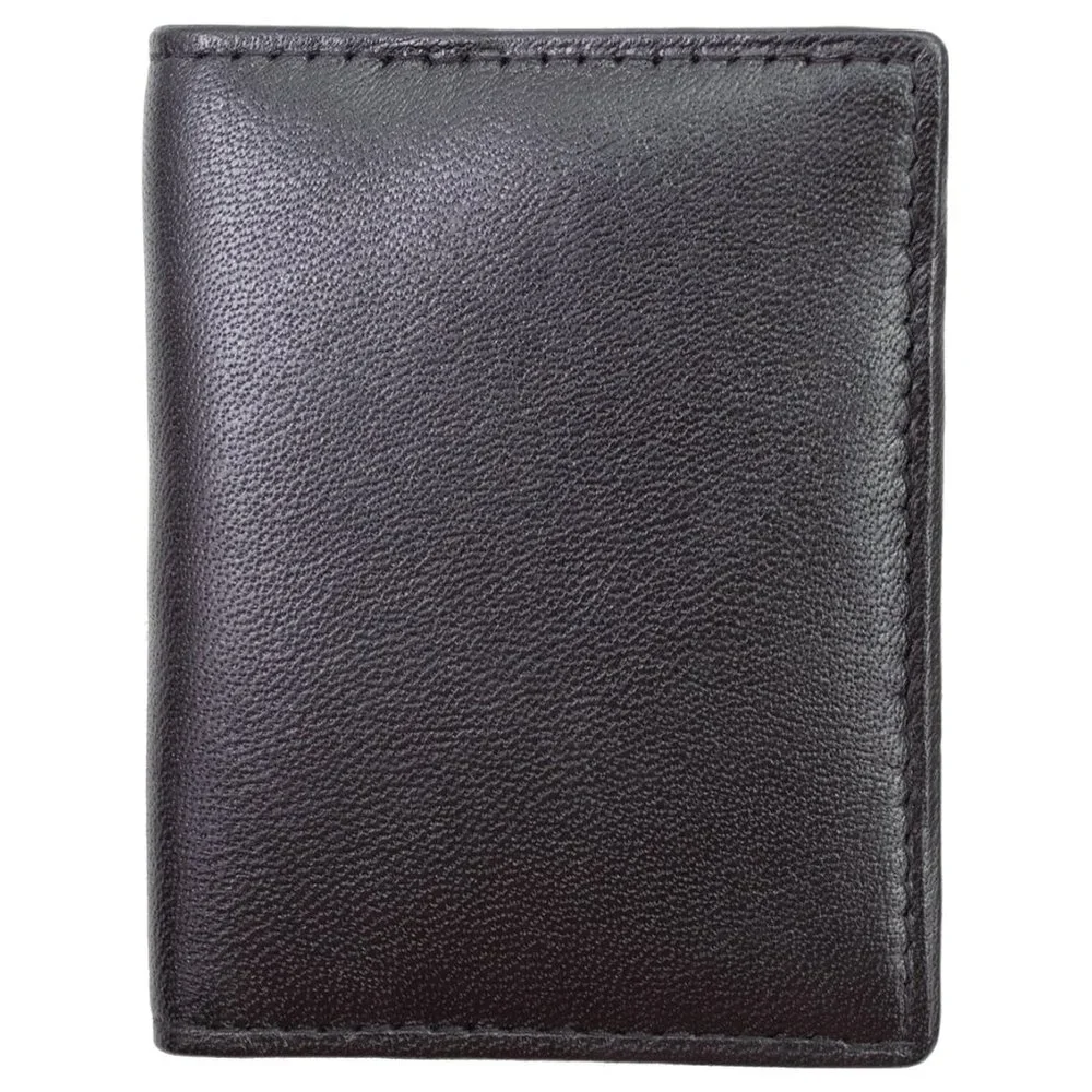 Genuine Leather Men's Card Case, Card Holder with RFID Blocking